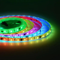 Светодиодная лента адресная SMD 5050 60 диод/14.4 Вт/м 12 В 10 мм IP65 2 м RGB, белая подложка