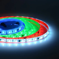 Светодиодная лента адресная SMD 5050 60 диод/14.4 Вт/м 12 В 10 мм IP65 2 м RGB, белая подложка