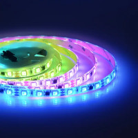 Светодиодная лента адресная SMD 5050 60 диод/14.4 Вт/м 12 В 10 мм IP65 2 м RGB, белая подложка