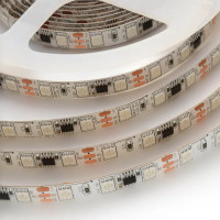 Светодиодная лента адресная SMD 5050 60 диод/14.4 Вт/м 12 В 10 мм IP65 5 м RGB, белая подложка