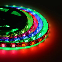 Светодиодная лента адресная SMD 5050 60 диод/14.5 Вт/м 12 В 10 мм IP65 5 м RGB, чёрная подложка