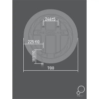 Зеркало для ванной Omega Glass SD62 с подсветкой 70 см круглое