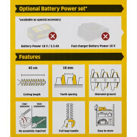 Кусторез аккумуляторный Karcher HGE Battery 18-45 18 В