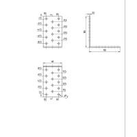 Угол крепежный равносторонний GAH ALBERTS KUR 100x100x60x2.5