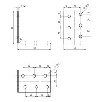 Уголок равносторонний GAH ALBERTS нержавеющая сталь KUR 60x60x40x2