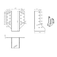 Опора бруса раскрытая GAH ALBERTS OBR R 50x134x2