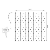 Гирлянда светодиодная Uniel садовый занавес на солнечной батарее 1.5x1.5 м цвет разноцветный