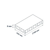 Комплект стеновых панелей ПВХ Маки 2700x250x8 мм 2.7 м² 4 шт