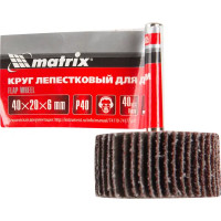 Круг лепестковый радиальный КЛО Matrix 74165 P40 40x6x20 мм