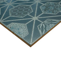 Декор настенный Azori Devore Geometria 31.5x63 см матовый цвет зеленый геометрия