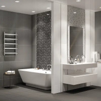 Плитка настенная Azori Devore 31.5x63 см 1.59 м² текстиль цвет серый