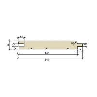Вагонка штиль хвоя оптима 14x146x2000 мм