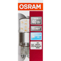 Лампа светодиодная Osram G9 3.5 Вт капсула прозрачная 400 лм, нейтральный белый свет