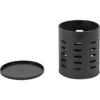 Подставка для столовых приборов 12x12x13.5 см сталь цвет чёрный