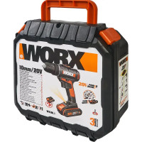 Дрель-шуруповерт аккумуляторная Worx WX101.1, 20 В Li-ion 2x2Ач