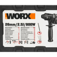 Перфоратор SDS-plus Worx WT343 800 Вт, 2.5 Дж