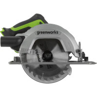 Пила циркулярная аккумуляторная бесщеточная Greenworks GD24CS, 24 В Li-Ion, 185 мм, без АКБ и ЗУ