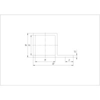 Профиль под ЛДСП 18x30x1000 мм, алюминий, черный муар