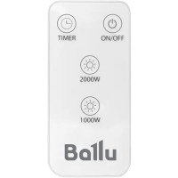 Тепловентилятор керамический электрический Ballu BFH/W 102W, 2000 Вт