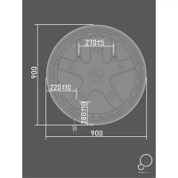 Зеркало для ванной Omega Glass SD96 с подсветкой 90 см круглое