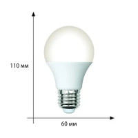 Лампа светодиодная Volpe E27 210-240 В 10 Вт груша матовая 800 лм теплый белый свет