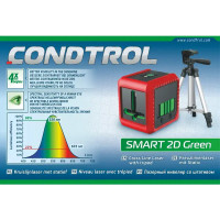 Уровень лазерный Condtrol Smart 2D Green зеленый луч, штатив, 20 м