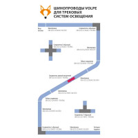 Коннектор для соединения трековых шинопроводов Volpe UBX-Q122 G11 прямой внутренний цвет черный