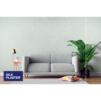 Жидкие обои Silk Plaster Absolute А103 0.87 кг цвет бело-зеленый