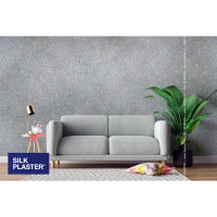 Жидкие обои Silk Plaster Absolute А308 0.83 кг цвет стальной серый