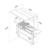 Мангал Gratar Premium Prem 01 102x201x179 см сталь