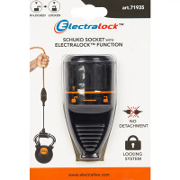 Розетка с заземлением Electraline Electralock 250 В, цвет черный