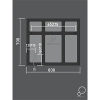 Зеркало для ванной Omega Glass Нант SD72 с подсветкой 80x70 см прямоугольное