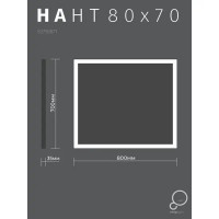 Зеркало для ванной Omega Glass Нант SD72 с подсветкой 80x70 см прямоугольное