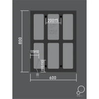 Зеркало для ванной Omega Glass Нант SD71 с подсветкой 60x80 см прямоугольное