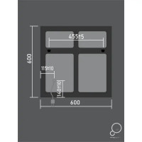 Зеркало для ванной Omega Glass Нант SD70 с подсветкой 60x60 см квадратное