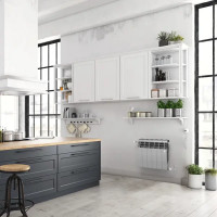 Радиатор Royal Thermo Biliner 350/87 биметалл 6 секций боковое подключение цвет серый