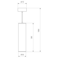 Светильник подвесной светодиодный Elektrostandard DLR035 4 м² нейтральный белый свет цвет чёрный матовый