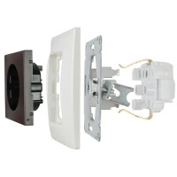 Розетка встраиваемая Systeme Electric W59 Deco с заземлением, цвет графит