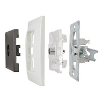 Телевизионная розетка встраиваемая Systeme Electric W59 Deco, цвет графит
