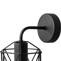 Настенный светильник бра Vitaluce Актавия блэк 1 лампа 3м² E27 цвет черный матовый
