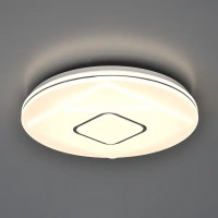 Светильник настенно-потолочный светодиодный Cova с пультом 16 м² регулируемый белый и RGB свет, цвет белый