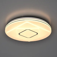 Светильник настенно-потолочный светодиодный Cova с пультом 16 м² регулируемый белый и RGB свет, цвет белый