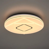 Светильник настенно-потолочный светодиодный Cova с пультом 16 м² регулируемый белый и RGB свет, цвет белый