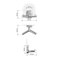 Крючок для ванной комнаты Lemer Nature 2 рожка металл цвет хром