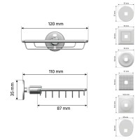 Мыльница Lemer You-Design металл цвет хром