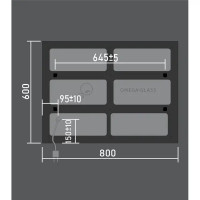 Зеркало для ванной Omega Glass Нант SD73 с подсветкой 80x60 см прямоугольное