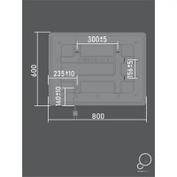 Зеркало для ванной Omega Glass Руан SD65 с подсветкой 80x60 см прямоугольное