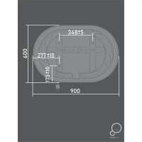 Зеркало для ванной Omega Glass Тур SD68 с подсветкой 90x60 см овальное