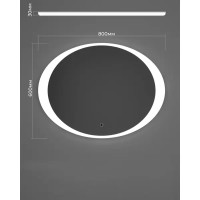 Зеркало для ванной Omega Glass Кан SD66 с подсветкой 80x60 см овальное
