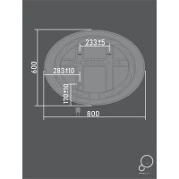 Зеркало для ванной Omega Glass Кан SD66 с подсветкой 80x60 см овальное
